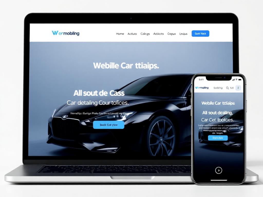 Mobile Detailing website design for Mobile Detailing Website Example